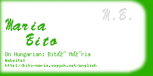 maria bito business card